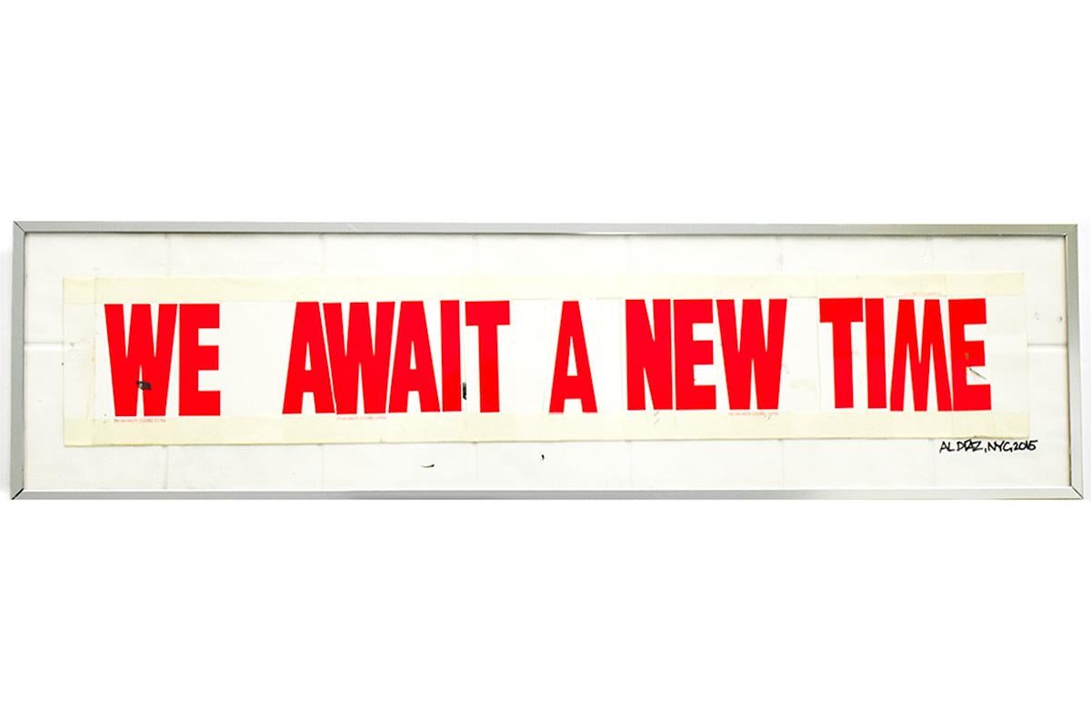 We Await a New Time / SAMO(c)…As an End to Deliberate Spontaneity (Original) - Painting by Al Diaz