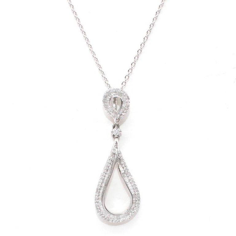 Al Fardan Fine Jewelry 18 Karat White-Gold and Diamond Necklace at 1stDibs