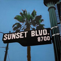 Sunset BLVD, Peinture, Huile sur toile