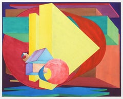 Putu, Large Colorful Geometric Abstract Etching by Al Held