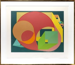 Scholes I, Large Framed Geometric Abstract by Al Held