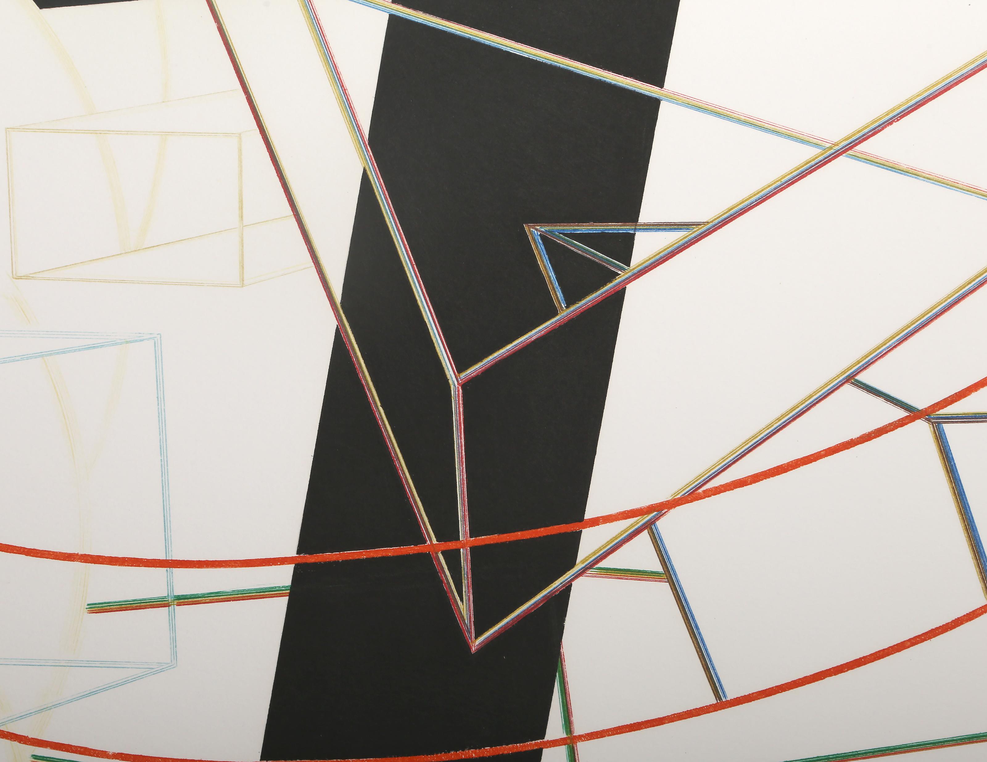 Stone Ridge #4, Abstract Geometric Etching by Al Held For Sale 2