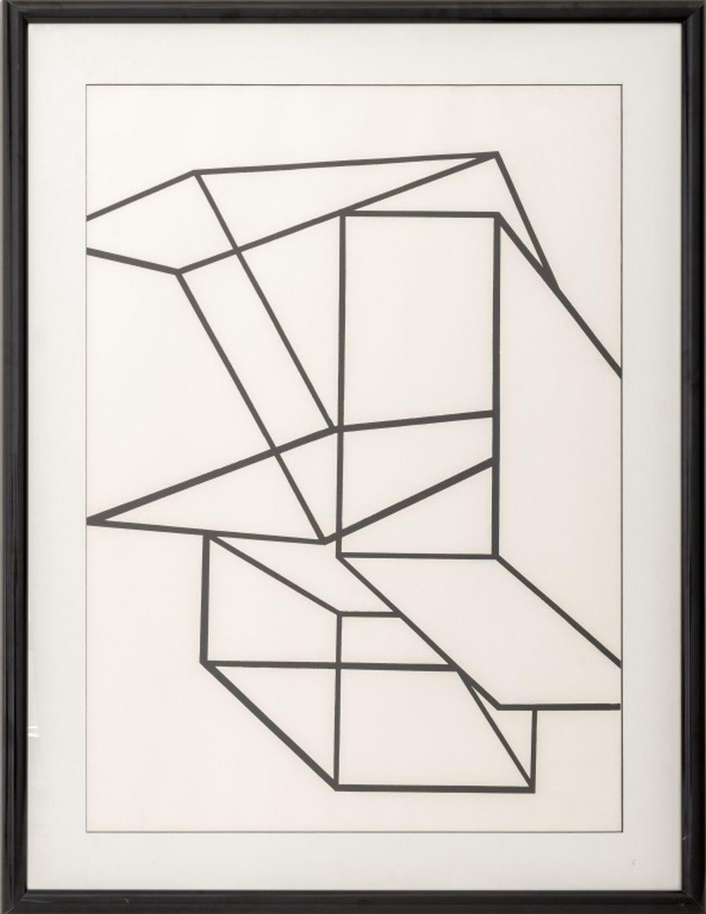 Abstract Print di Al Held - Senza titolo (Cubi)