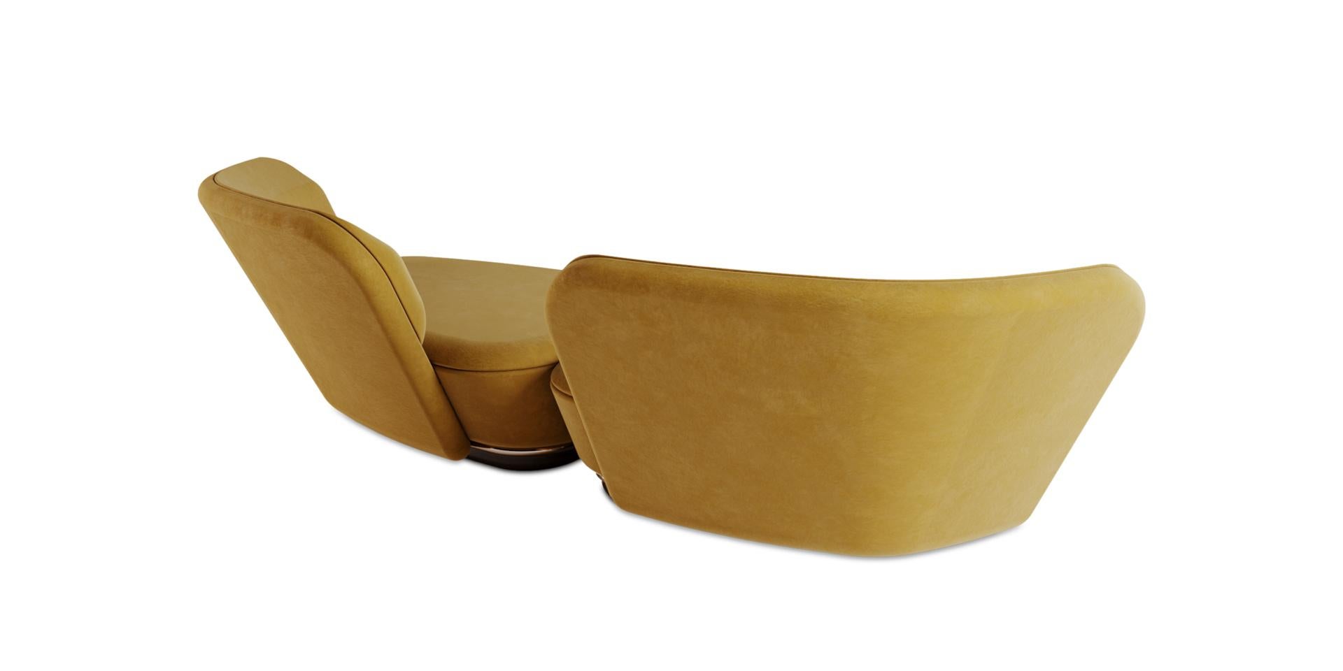Hand-Crafted Al-Hijr Modular LT01 Sofa by Alma De Luce For Sale