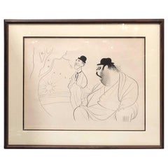 Al Hirschfeld Godot 1982 Lithograph Art Post Nina