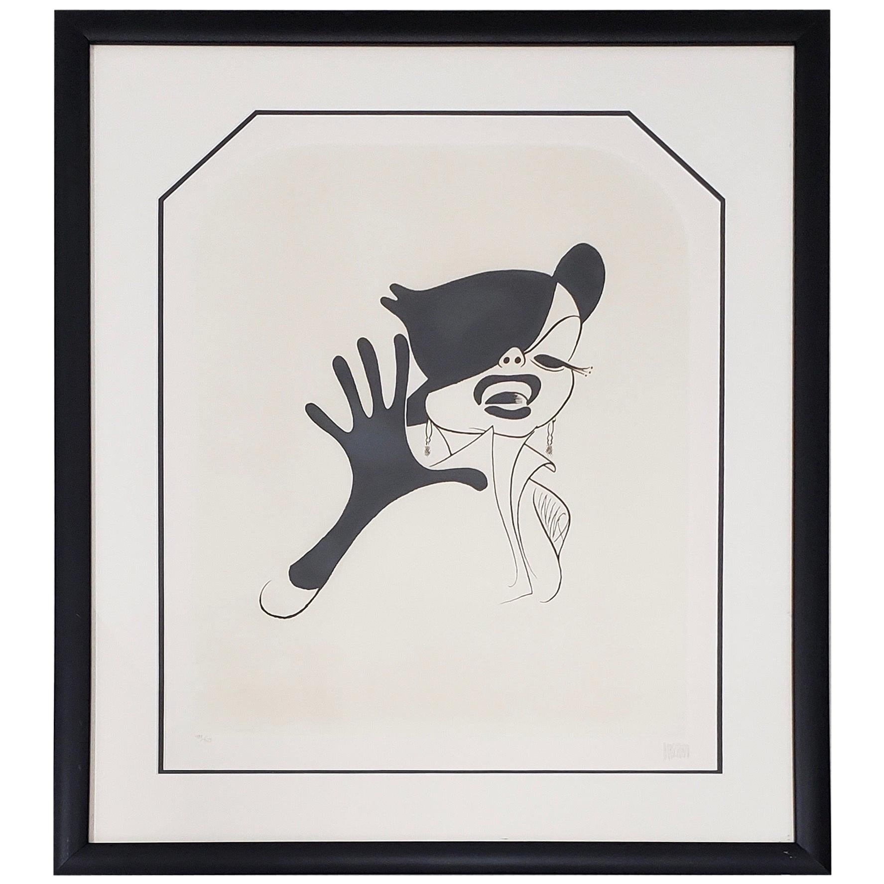 Al Hirschfeld "Judy Garland" Hand Signed Limited Edition Etching, circa 1963