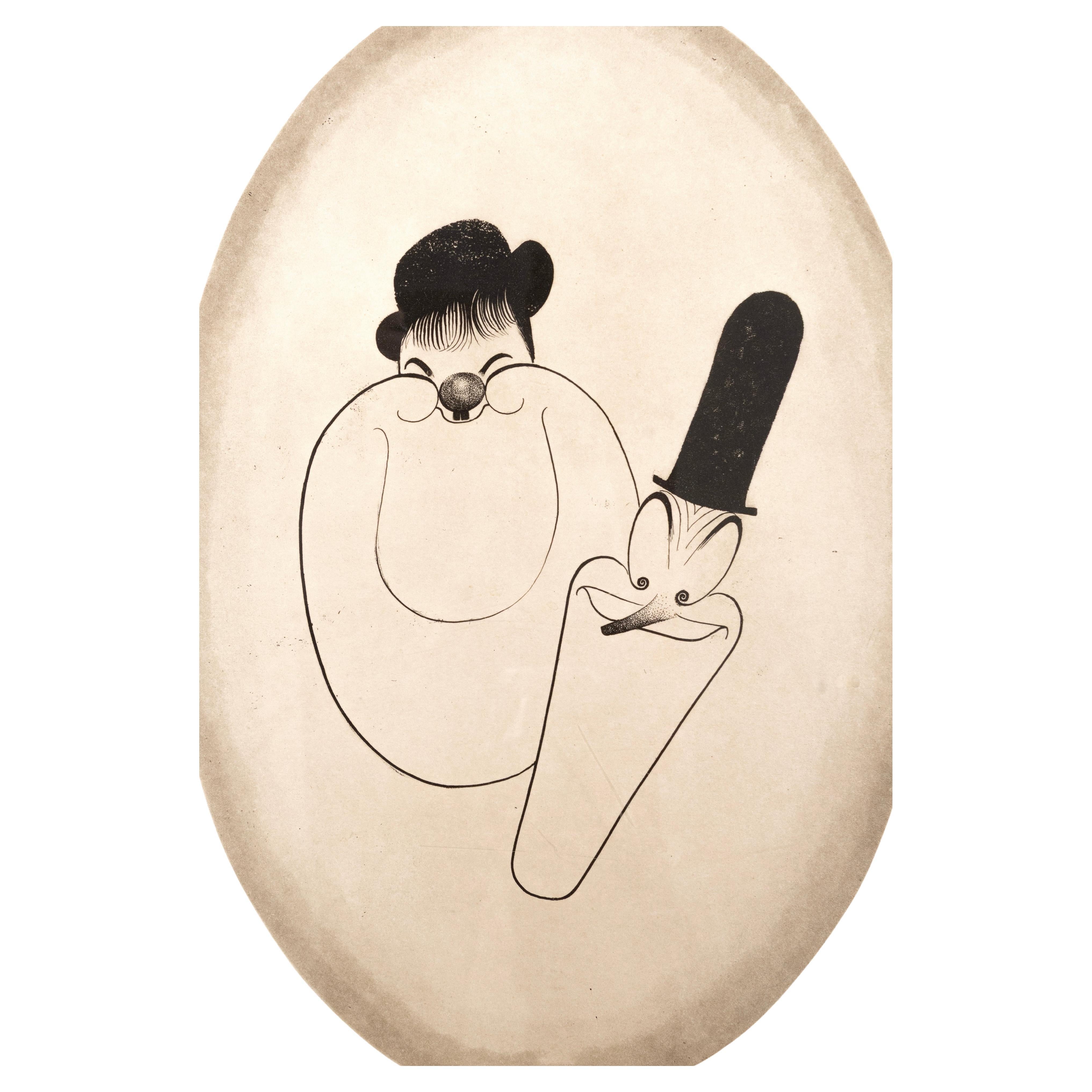 Eine zeitgenössische Lithographie auf Papier mit dem Titel 