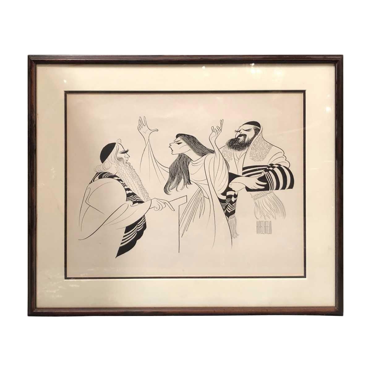 Al Hirschfeld Lithograph Art, Post Nina For Sale