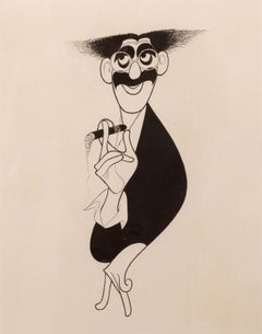 David Garrison as Groucho Marx, Pop Art Lithograph by Al Hirschfeld