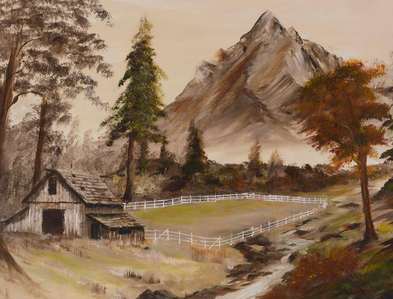 Mountain Farm Landscape  - Painting by Al Jones
