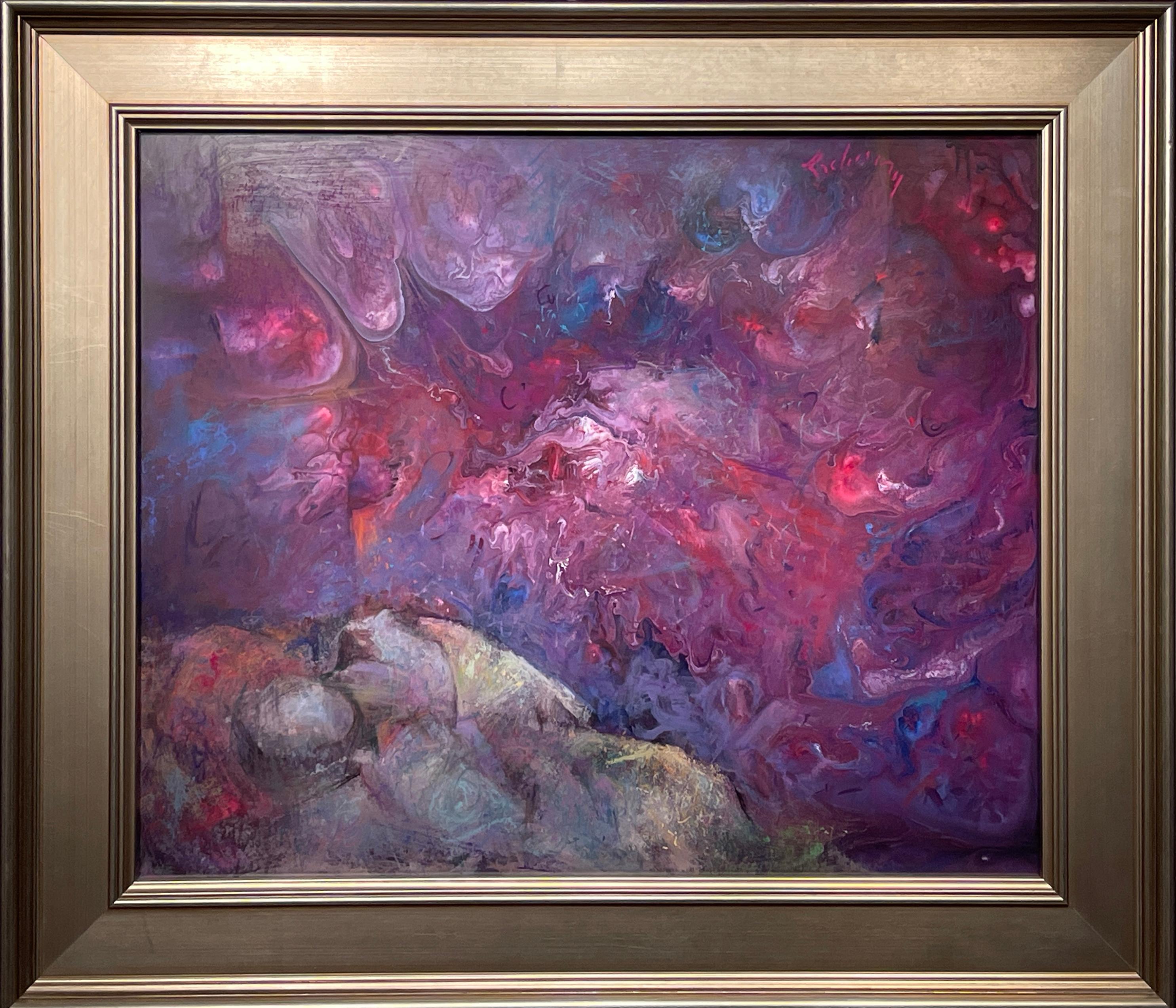A Slumber...Did My Spirit Seal, Abstract Expressionist Landscape - Painting by Al Lachman 