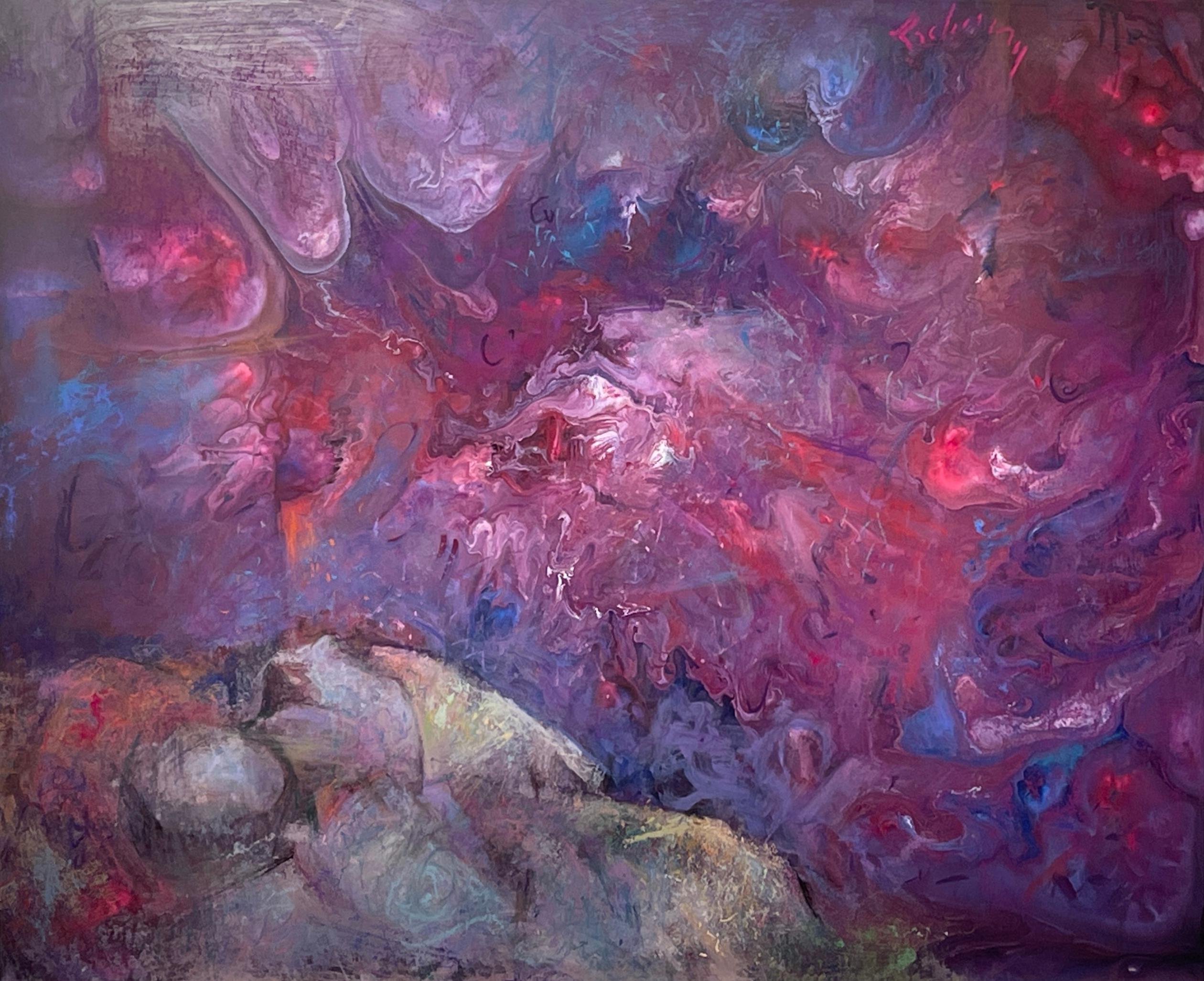 A Slumber...Did My Spirit Seal, Abstract Expressionist Landscape
