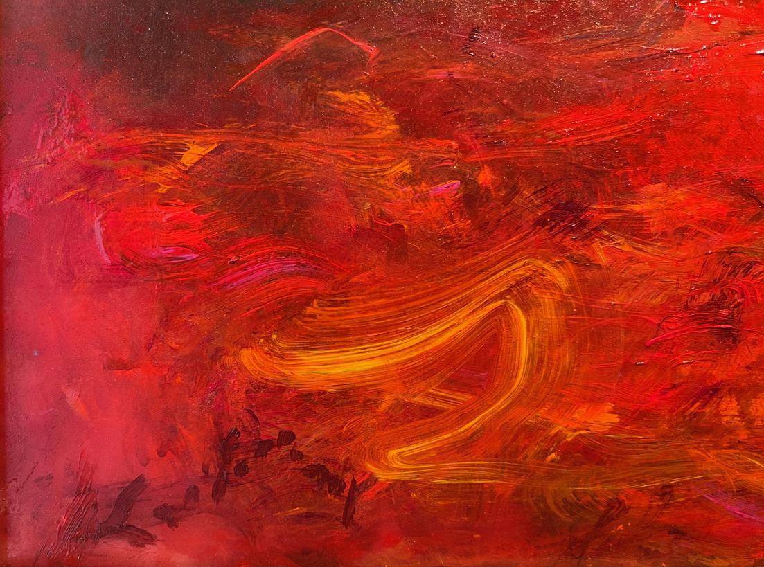 Awash in Hopeless Love, Abstract Expressionist Landscape - Contemporary Painting by Al Lachman 