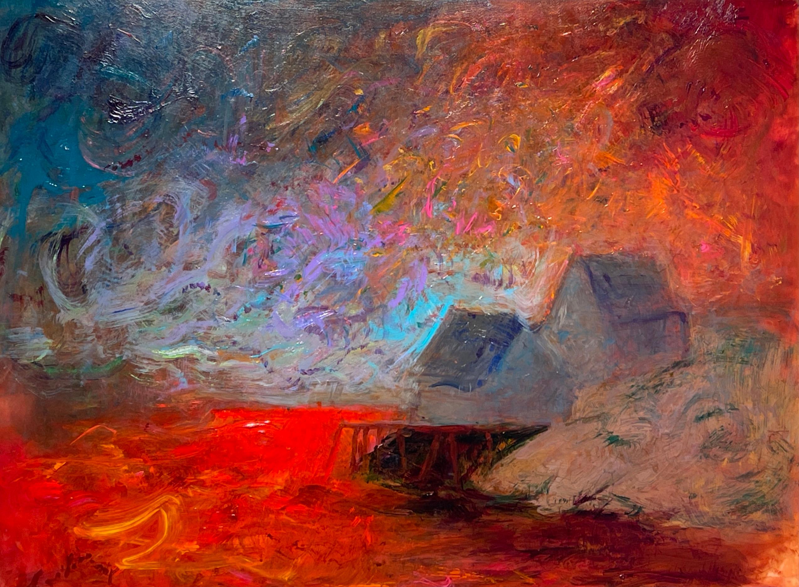 Awash in Hopeless Love, Abstract Expressionist Landscape
