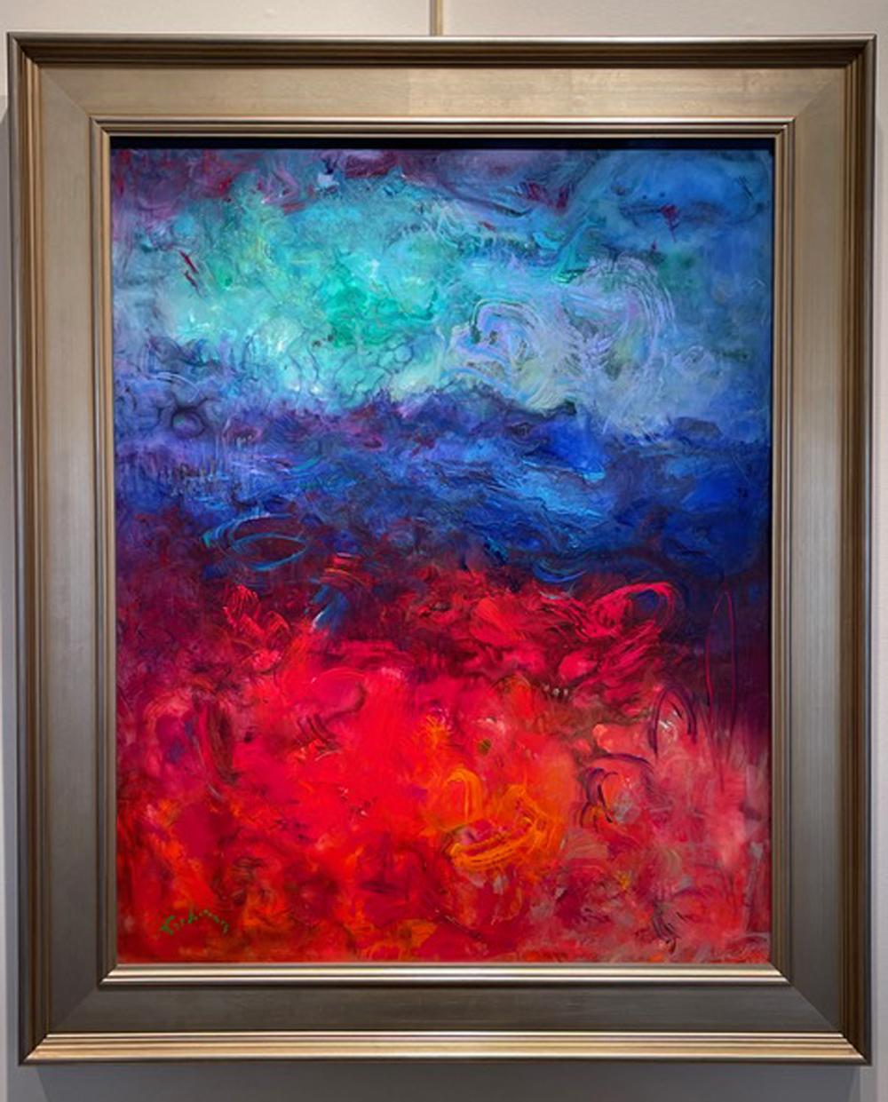 By the Sea...I Love Thee True, Abstract Expressionist Landscape - Contemporary Painting by Al Lachman 