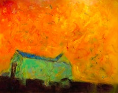 Marmelade d'orange, paysage expressionniste contemporain