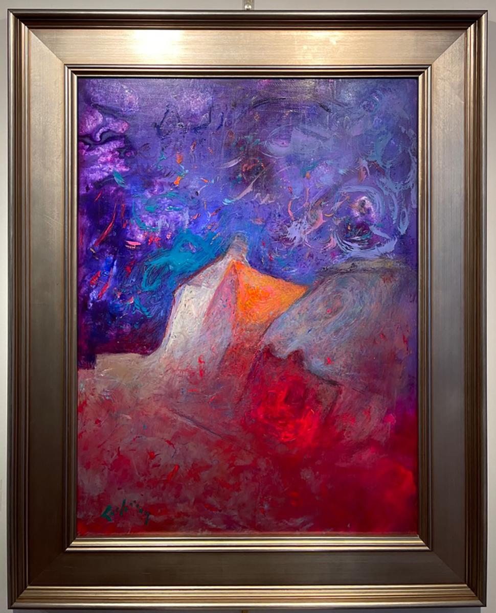 This Passing Night Was Heard, Abstract Expressionist Landscape - Painting by Al Lachman 