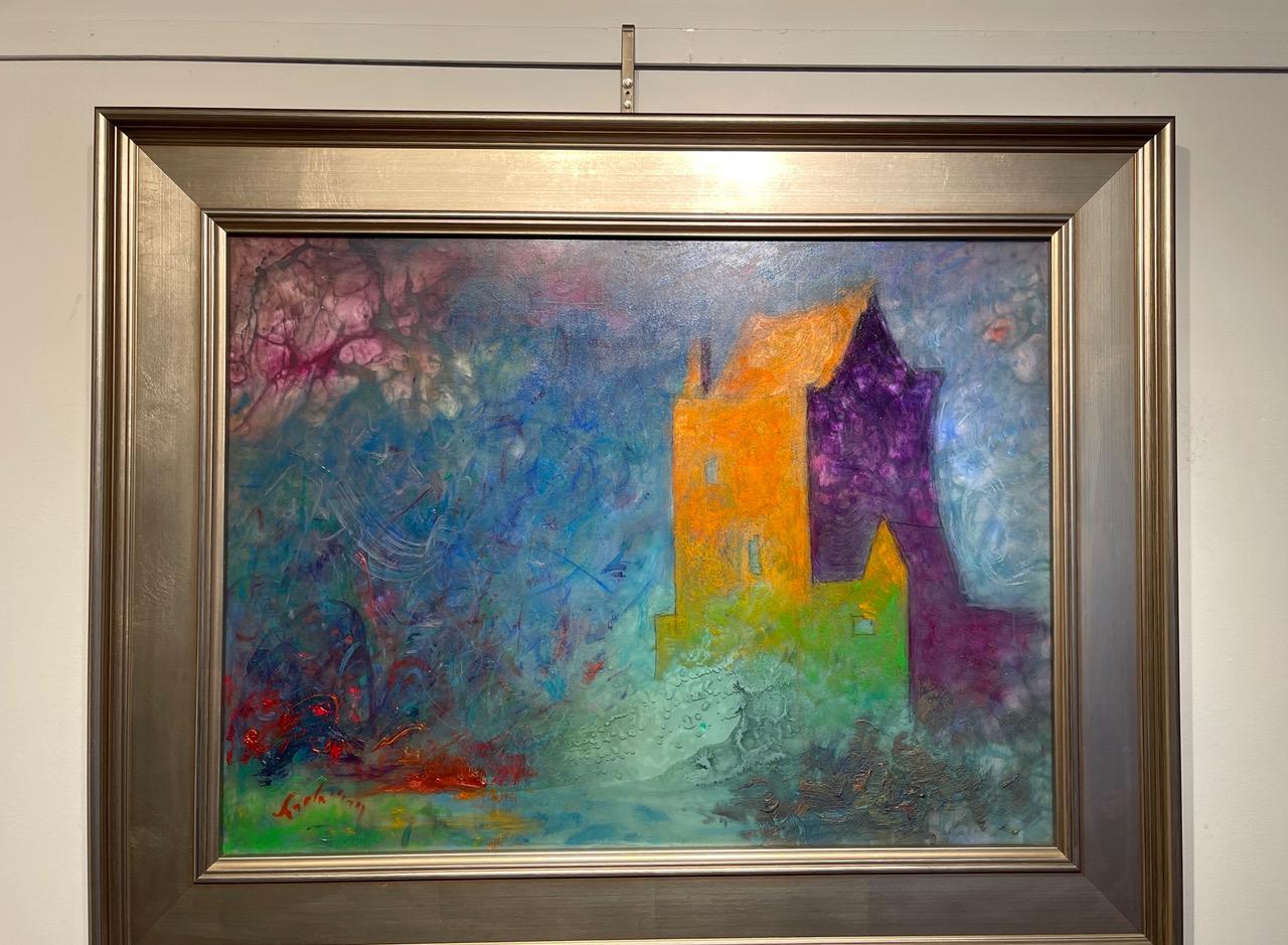 To Love and To Be Loved, Abstract Expressionist Landscape, by Master Colorist - Painting by Al Lachman 