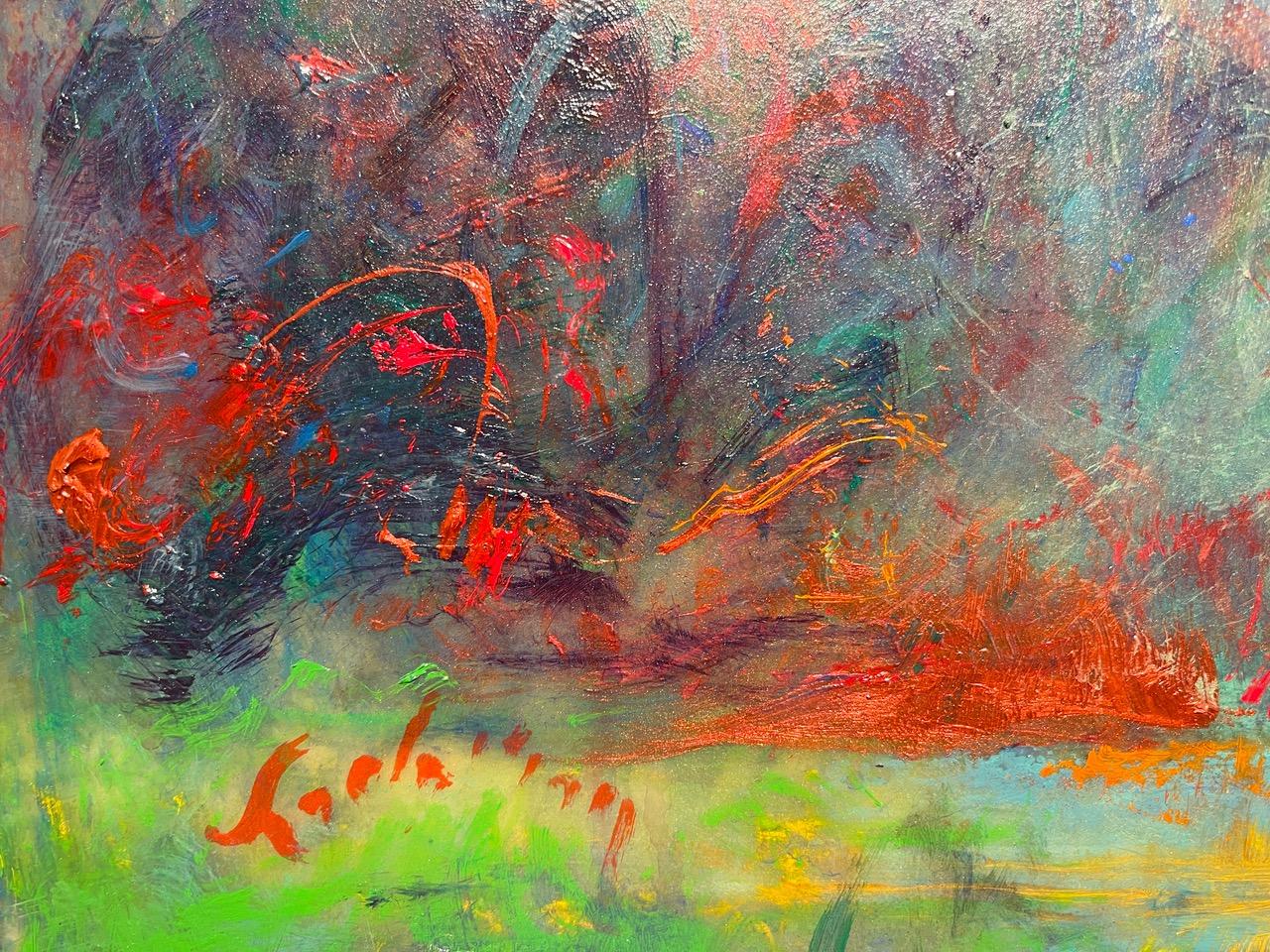 To Love and To Be Loved, Abstract Expressionist Landscape, by Master Colorist - Contemporary Painting by Al Lachman 