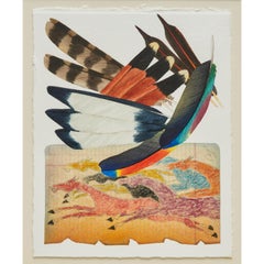 Al Lostetter ‘Untitled (Ledger)’, 2001, Framed Mixed Media Native American Motif