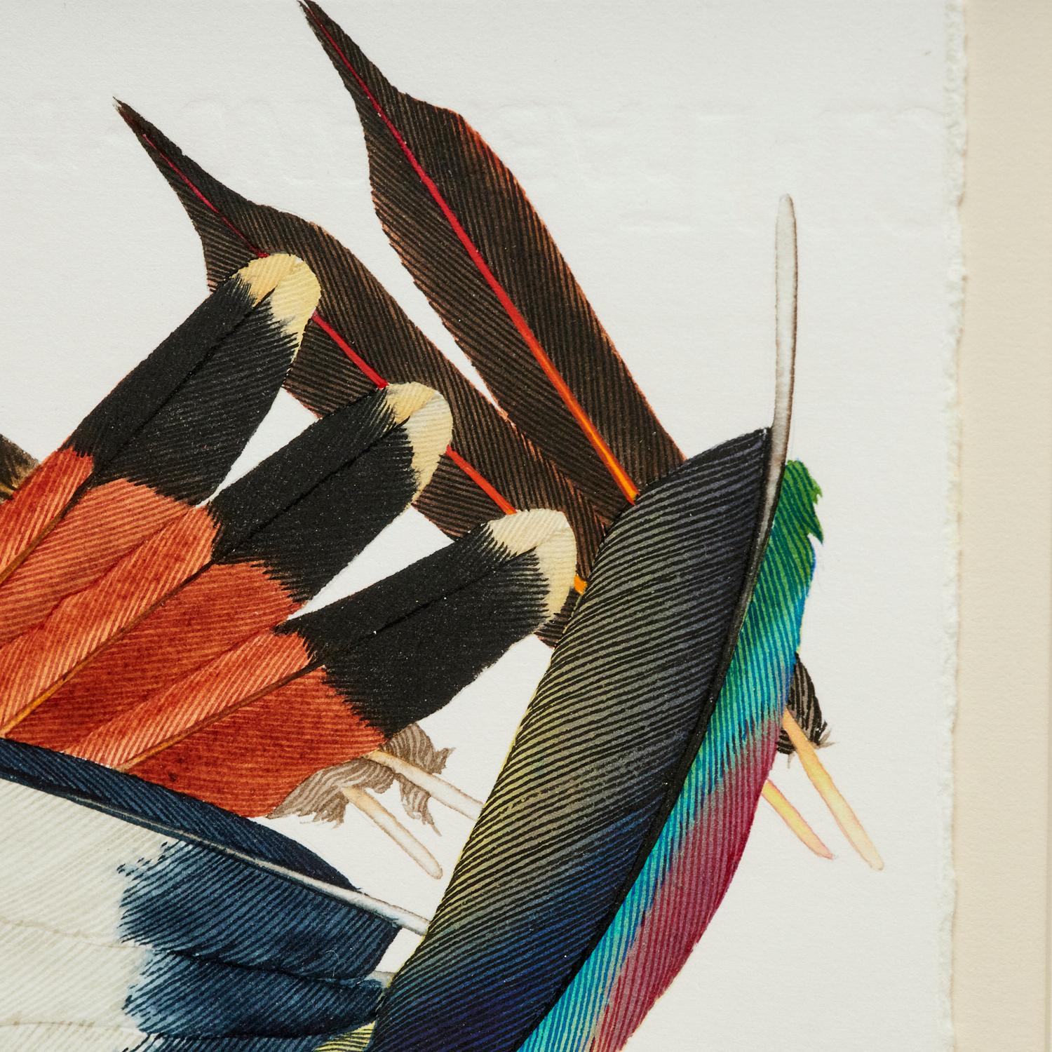 Al Lostetter ‘Untitled (Ledger)’, 2001, Framed Mixed Media Native American Motif In Good Condition For Sale In Morristown, NJ