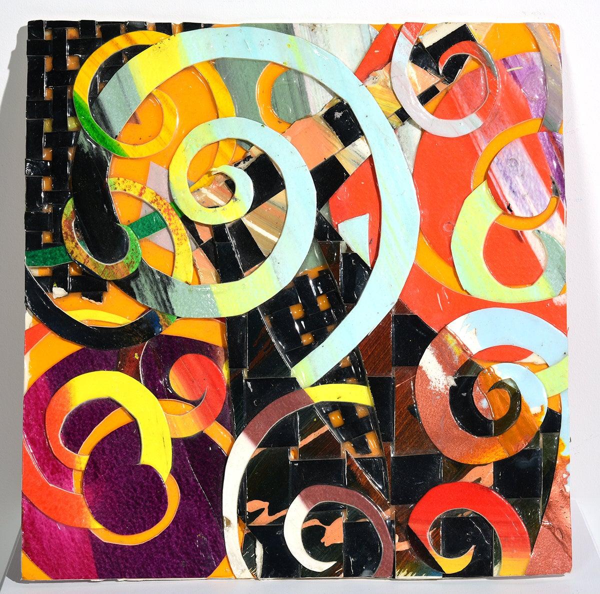 "Home #38" Multi-colors, Abstract, Brilliant, Swirl Motif, African-American