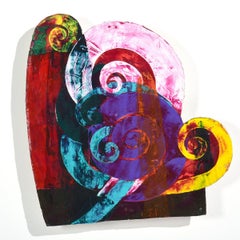 "Swirls & More" Multi-couches de couleurs, Collage, Africain-Américain