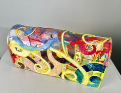 "Have a Nice Day" Al Loving, Escultura Buzón Expresionista Abstracto de Colores