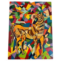 Used Al Nashashibi Giclee Multicolored Horse Unframed