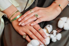 Al Noor Blossom Ring Green Flower