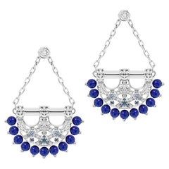 Al Noor Heritage Limited Edition Small Chandelier Earrings in Lapis Lazuli