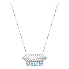 Al Noor Lace Signature Pendant Aquamarine
