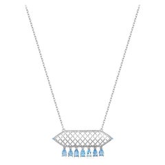 Al Noor Lace Signature Pendant Aquamarine