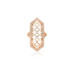 Al Noor Lace Signature Ring in Rose Gold
