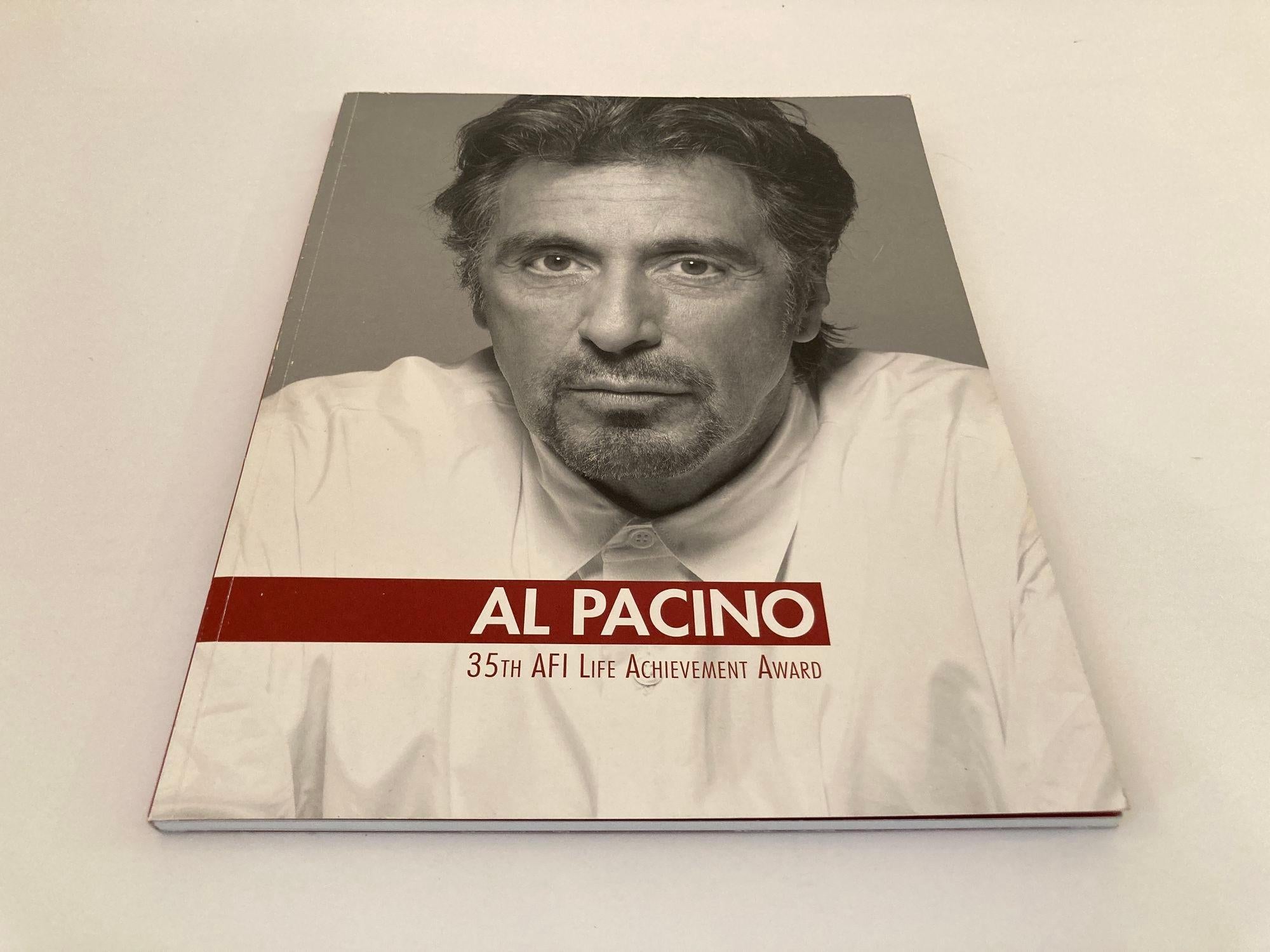 Contemporary Al Pacino: 35th Afi Life Achievement Award Paperback Book 2007 For Sale