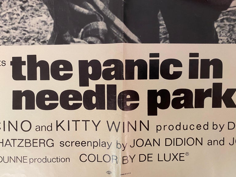 Al Pacino the Panic in Needle Park Movie Theater Lobby Poster at 1stDibs