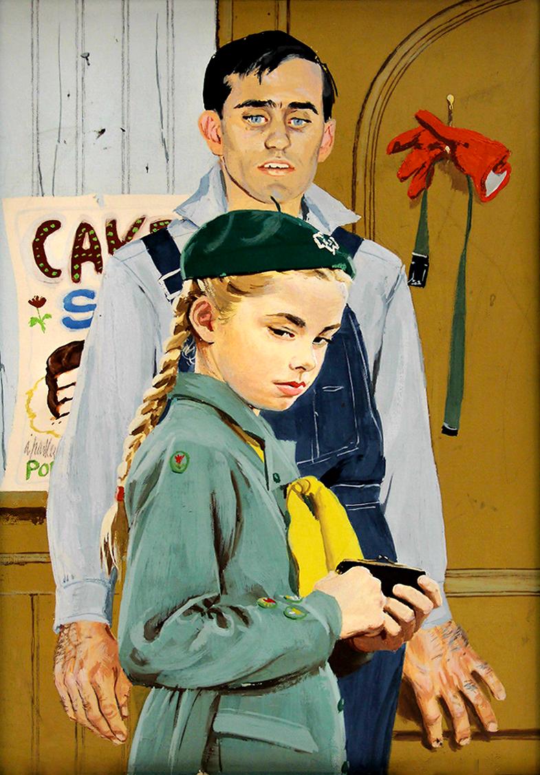 Al Parker Figurative Painting - Mary Vincent and the Convict, Good Housekeeping Illustration - Mid Century
