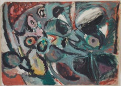 Al Ross (1911-2011) Abstract Expressionist 'New York School' Oil/Paper