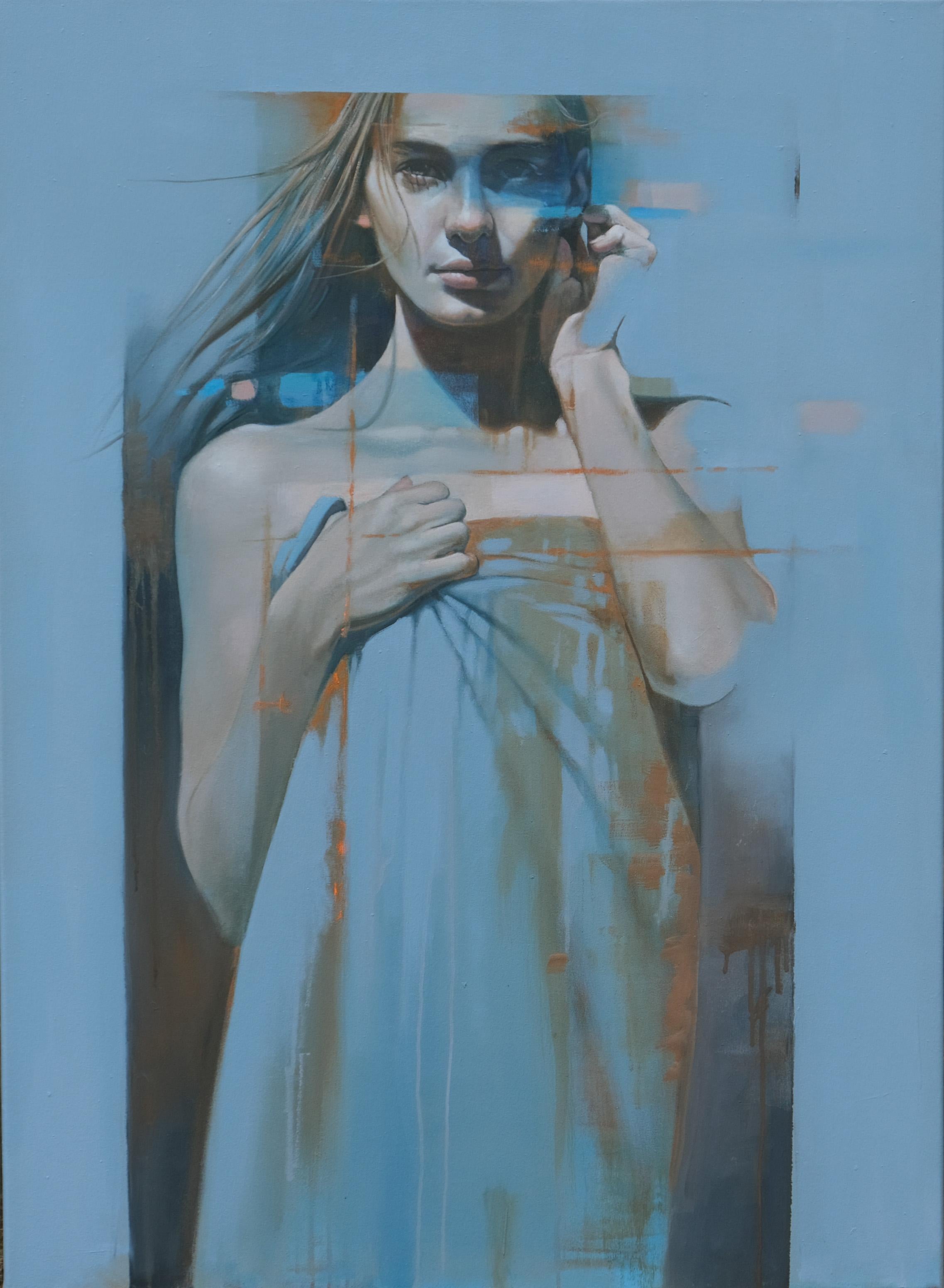 Summer Breeze- 21st Century Contemporary Figure Painting 