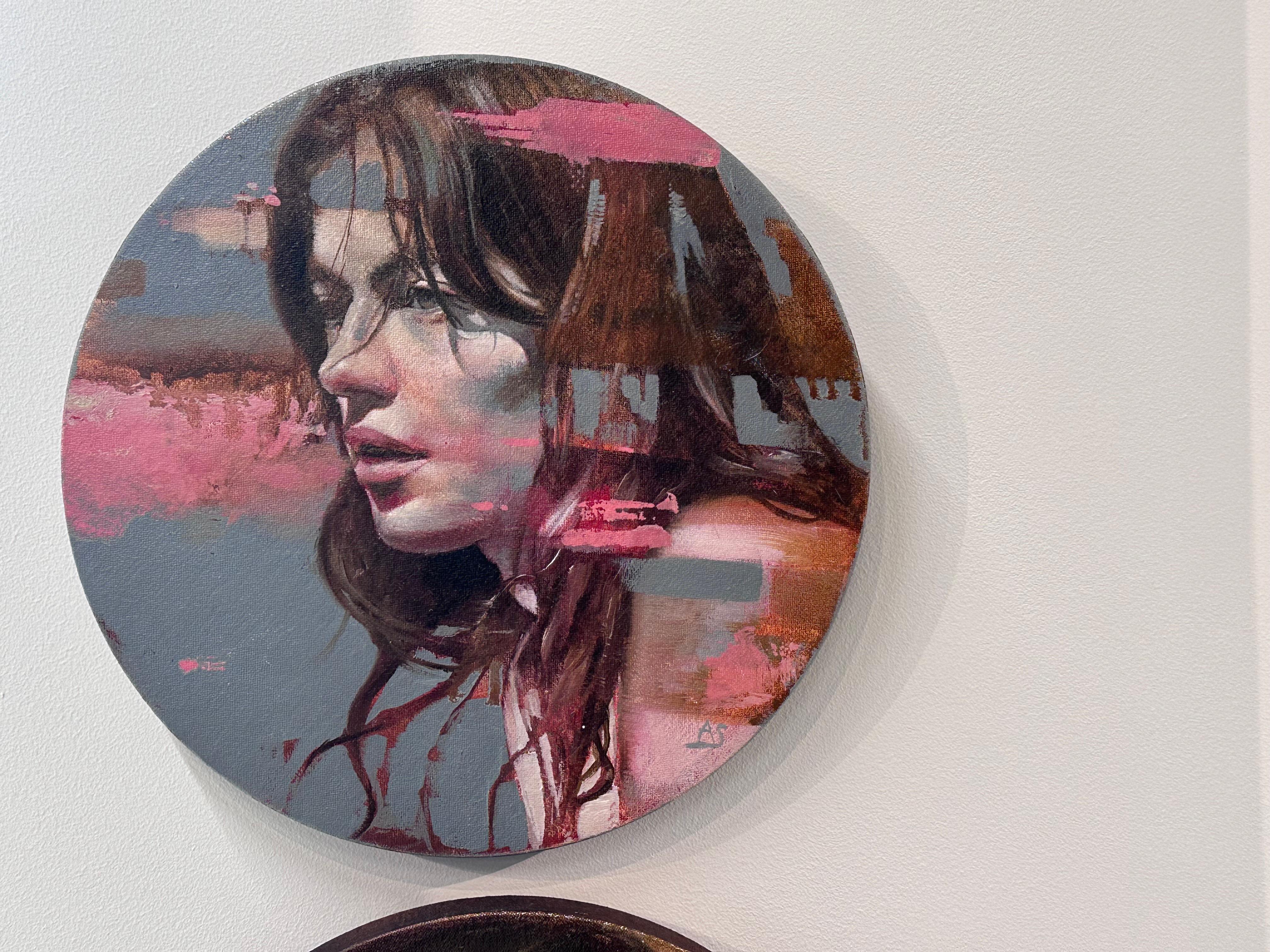 Vivienne V- 21st Century Contemporary portrait painting of a young woman For Sale 1