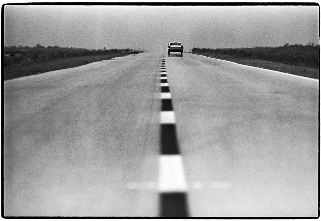 Endless Highway - Road, Car, Driving, Travel, Black and White