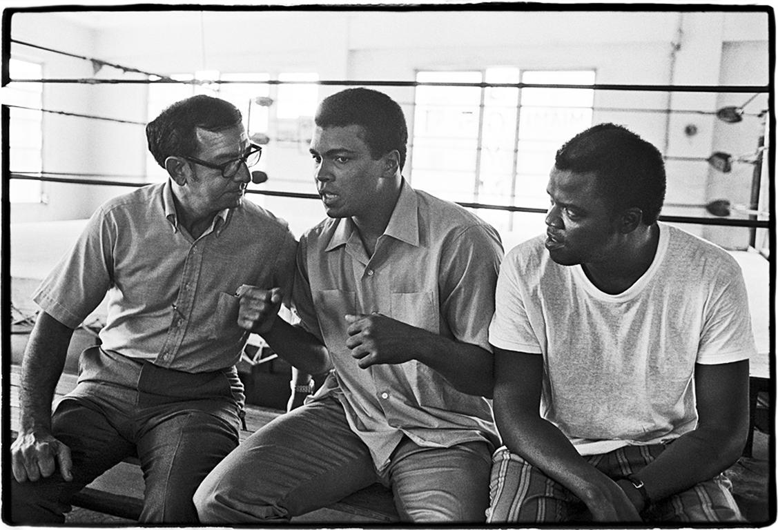 Al Satterwhite Portrait Photograph - Muhammad Ali ( Angelo Dundee and Bundini Brown )