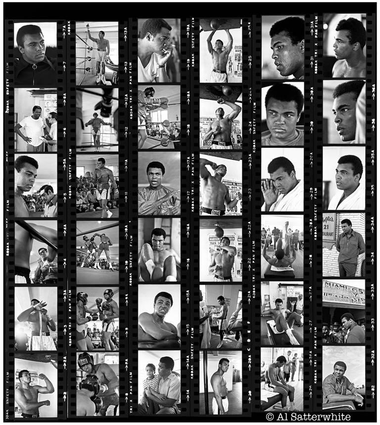 Al Satterwhite Portrait Photograph - Muhammad Ali Contact Sheet