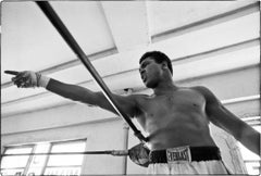 Vintage Muhammad Ali (Point Left) - Black and White Portrait, Sports, Athlete, Boxing