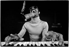 Stevie Wonder V1, Los Angeles, California - Black and White, Musician, Piano