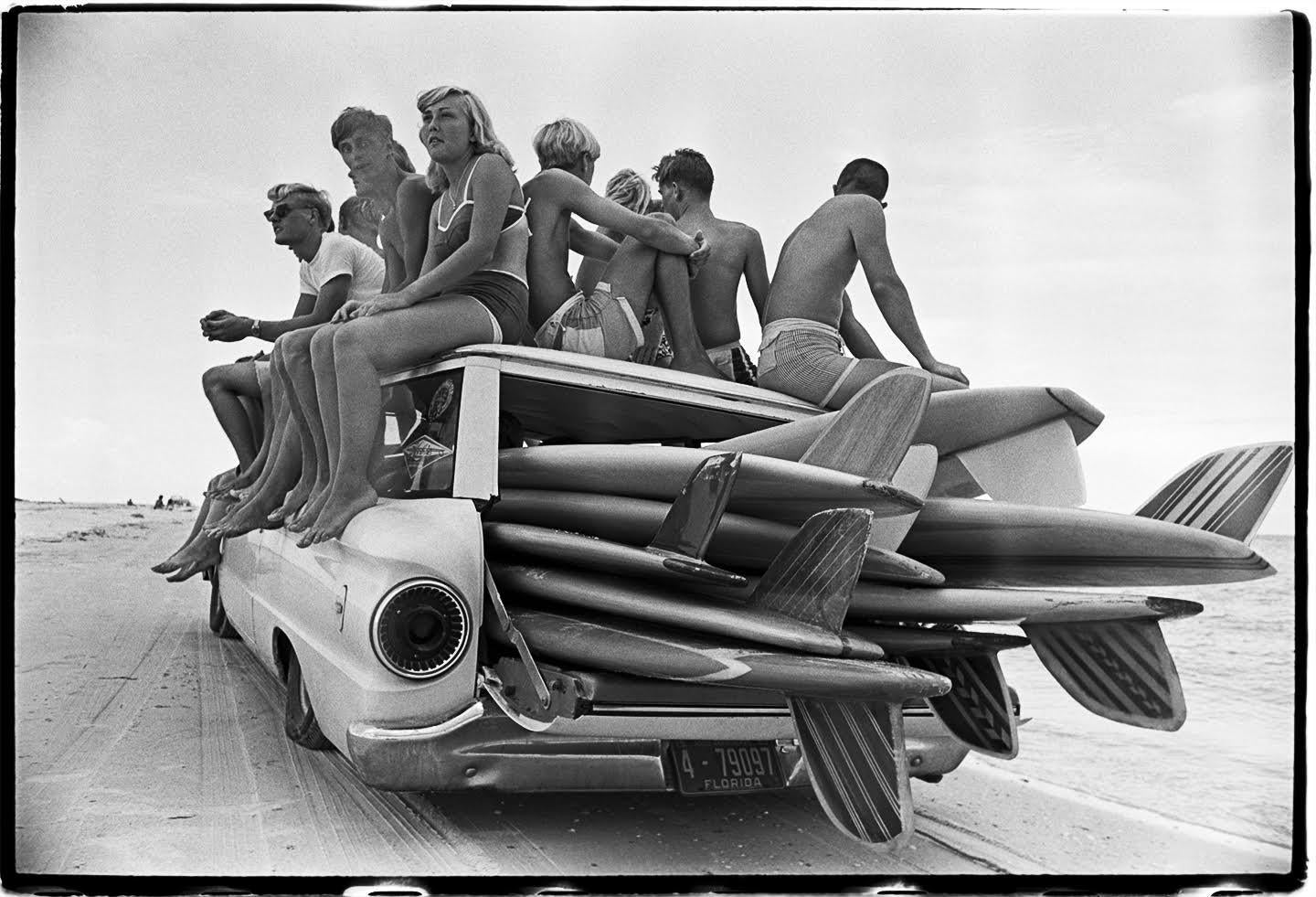 Al Satterwhite Black and White Photograph - Surfers