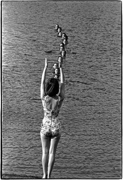 Cours de natation, Columbia, MO - Photographie en noir et blanc, Sports, Eau, Nageurs