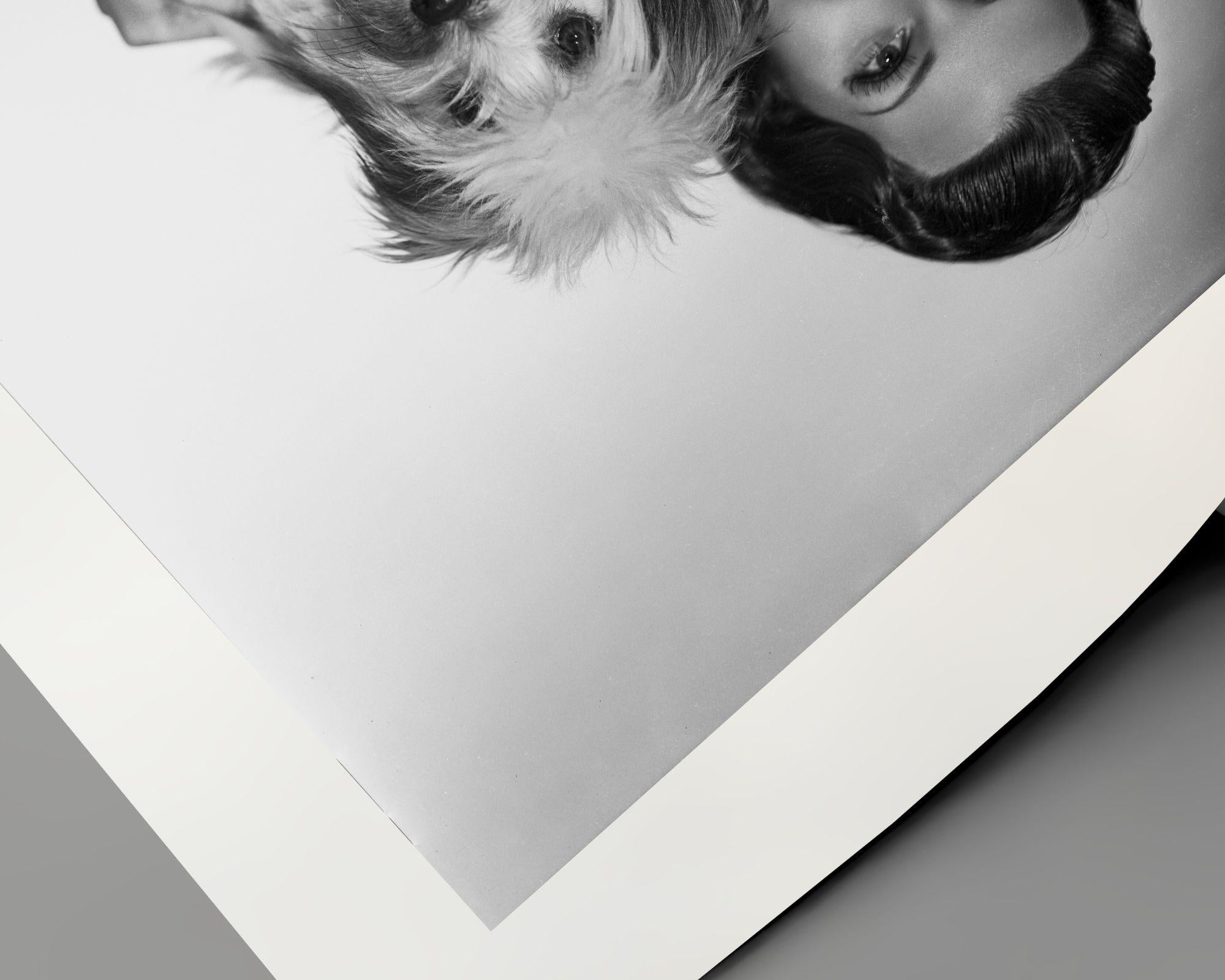 Rita Hayworth Posed with Dog - Contemporary Photograph by AL Schafer