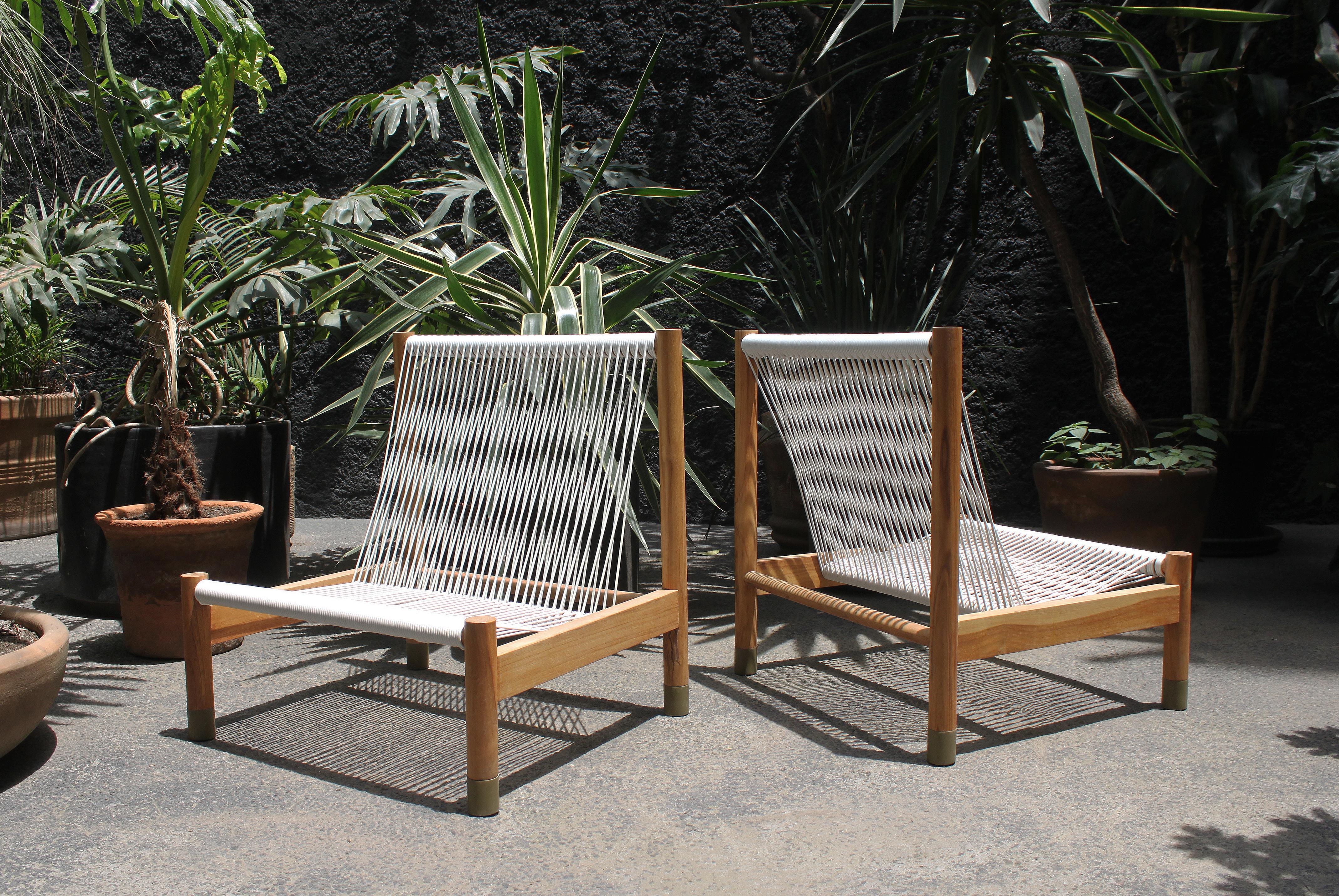 Teak Al Sol Outdoor Chair, Maria Beckmann, Represented by Tuleste Factory For Sale