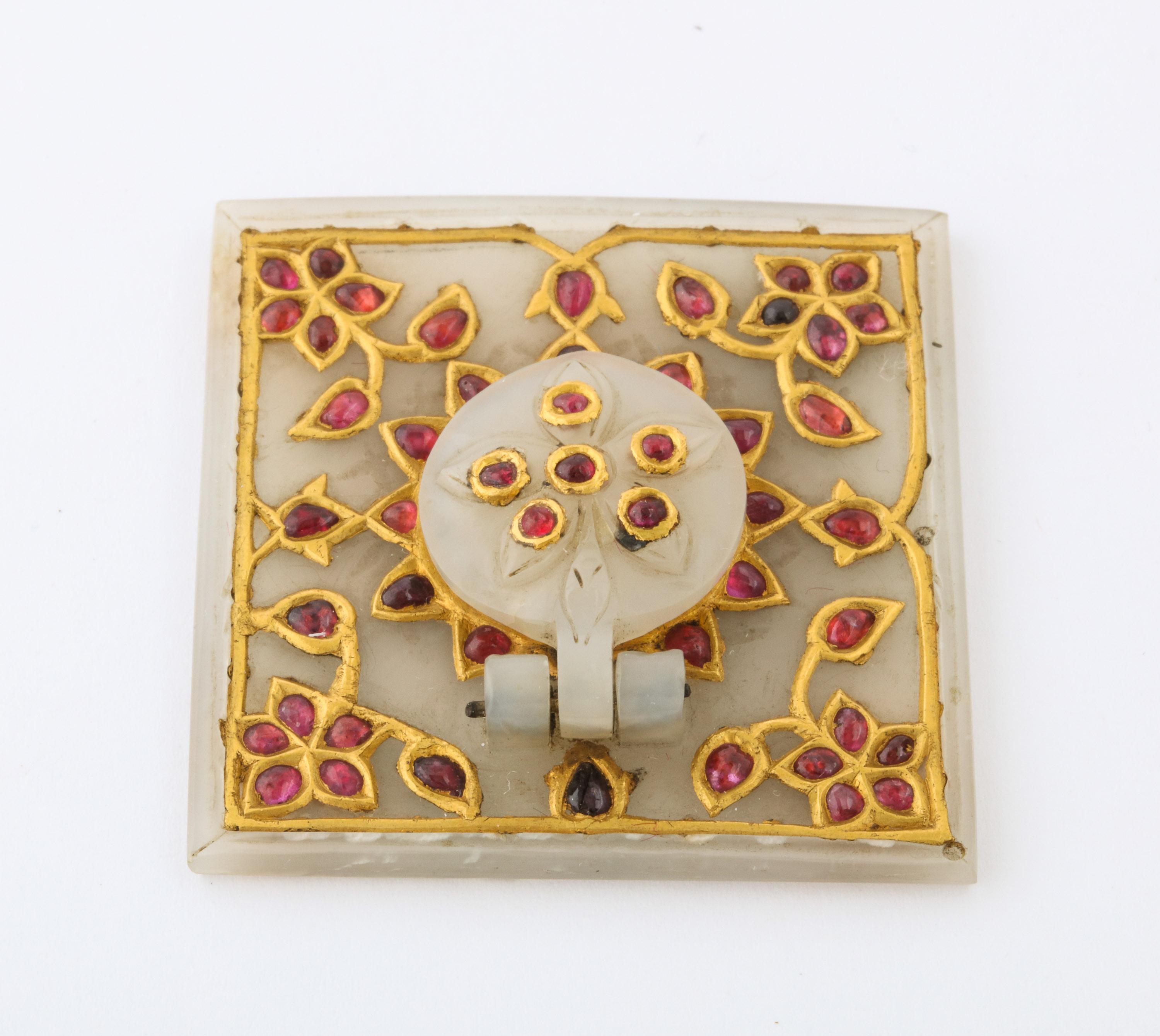 Al Thani Collection, a Mughal Indian Square White Jade Inkwell Cover, circa 1800 For Sale 4